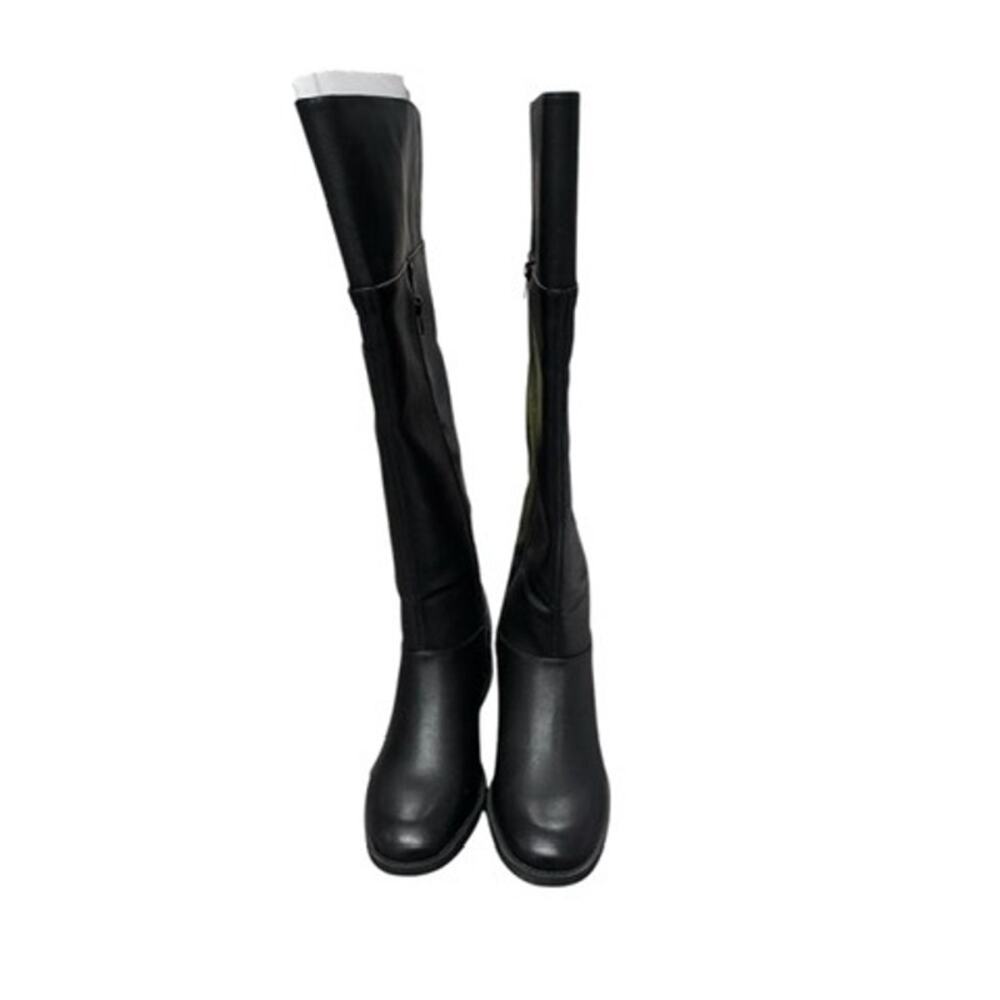 NWT!! "PORTIA" X Tall Blk Boots By Evans,Size 8,X Wide,Faux zipper Up‎ Back,Sexy